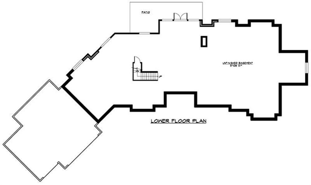 Floor Plan Basement of Craftsman Plan #115-1142